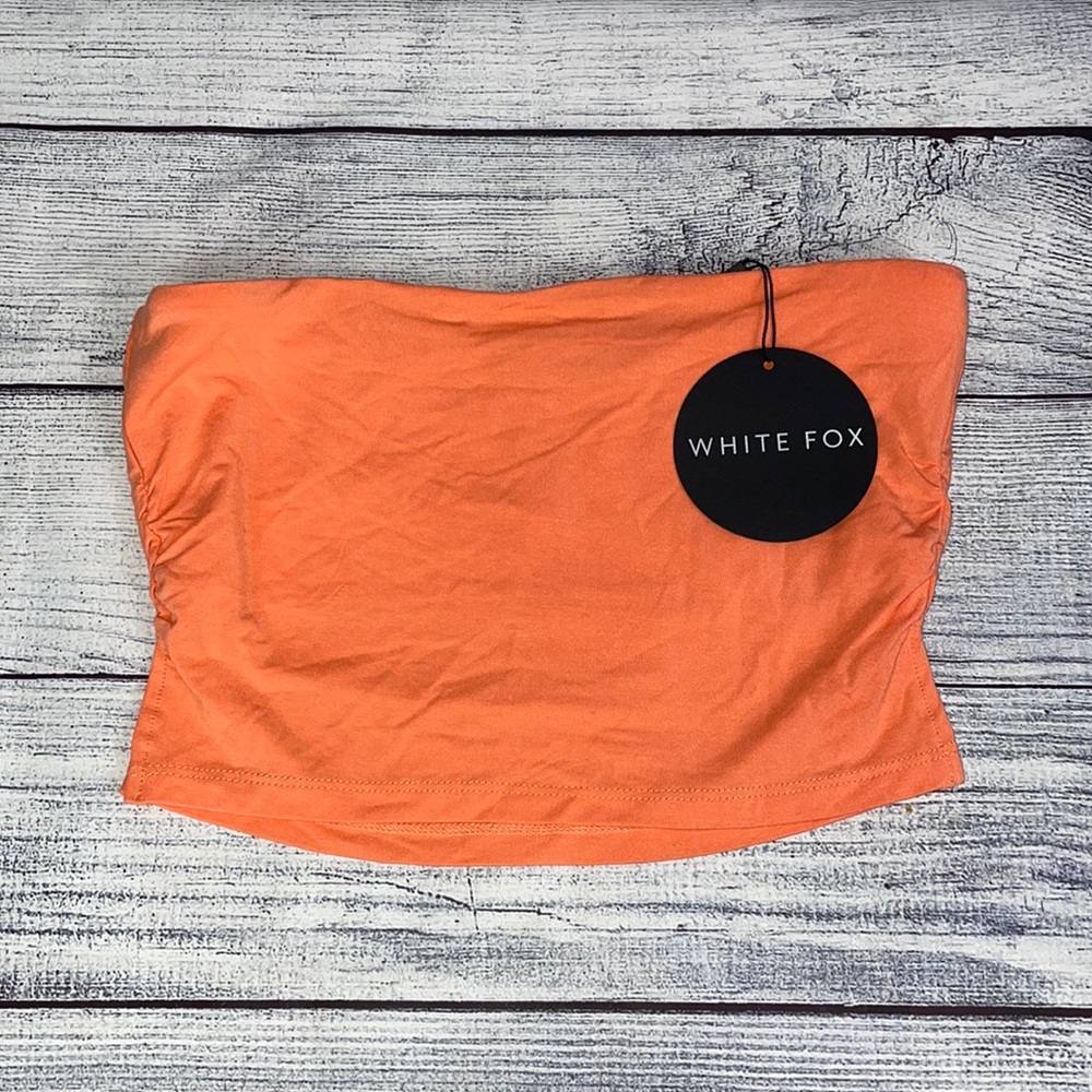 NWT White Fox Boutique Strapless Crop Top